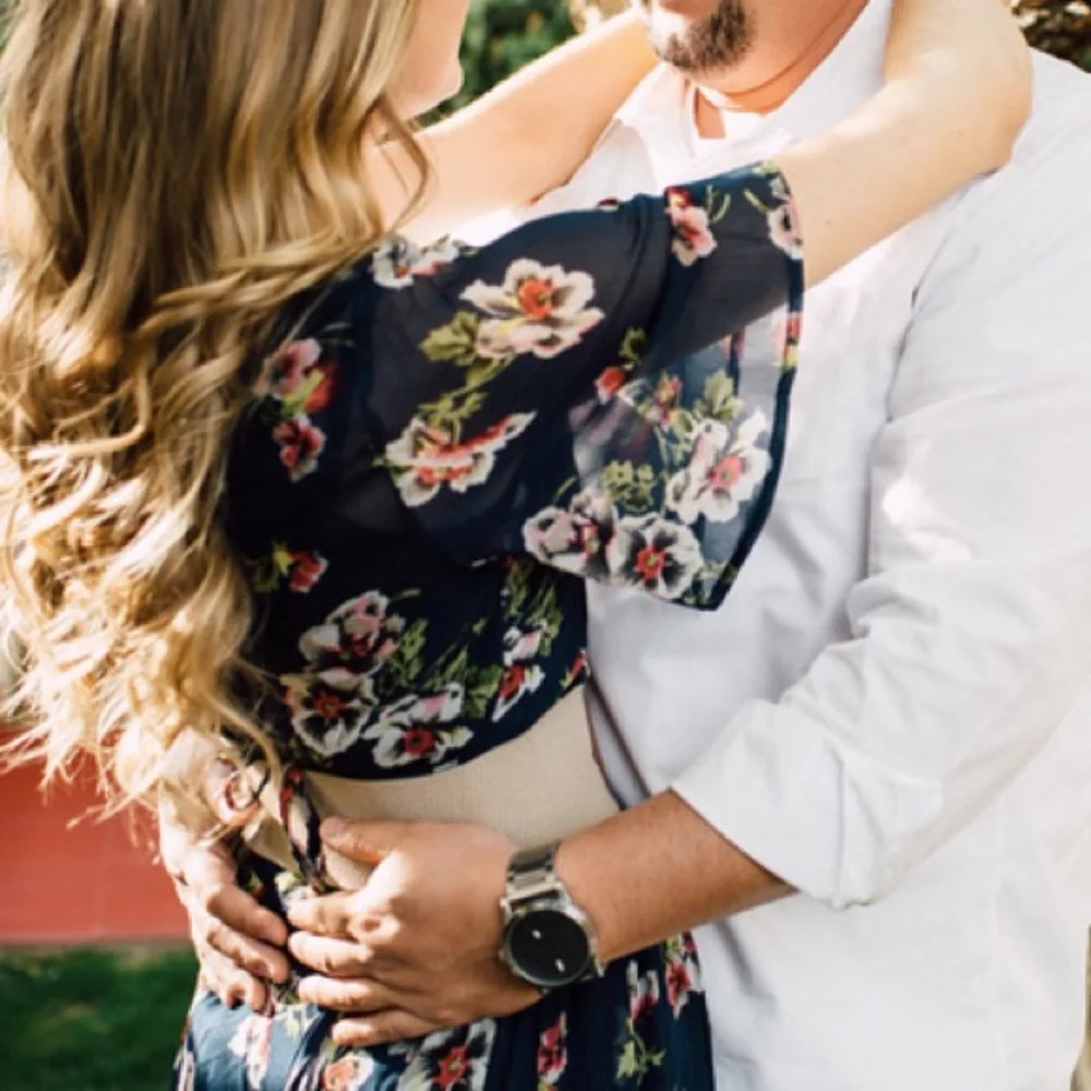 Abercrombie Floral Maxi Dress with front Slit